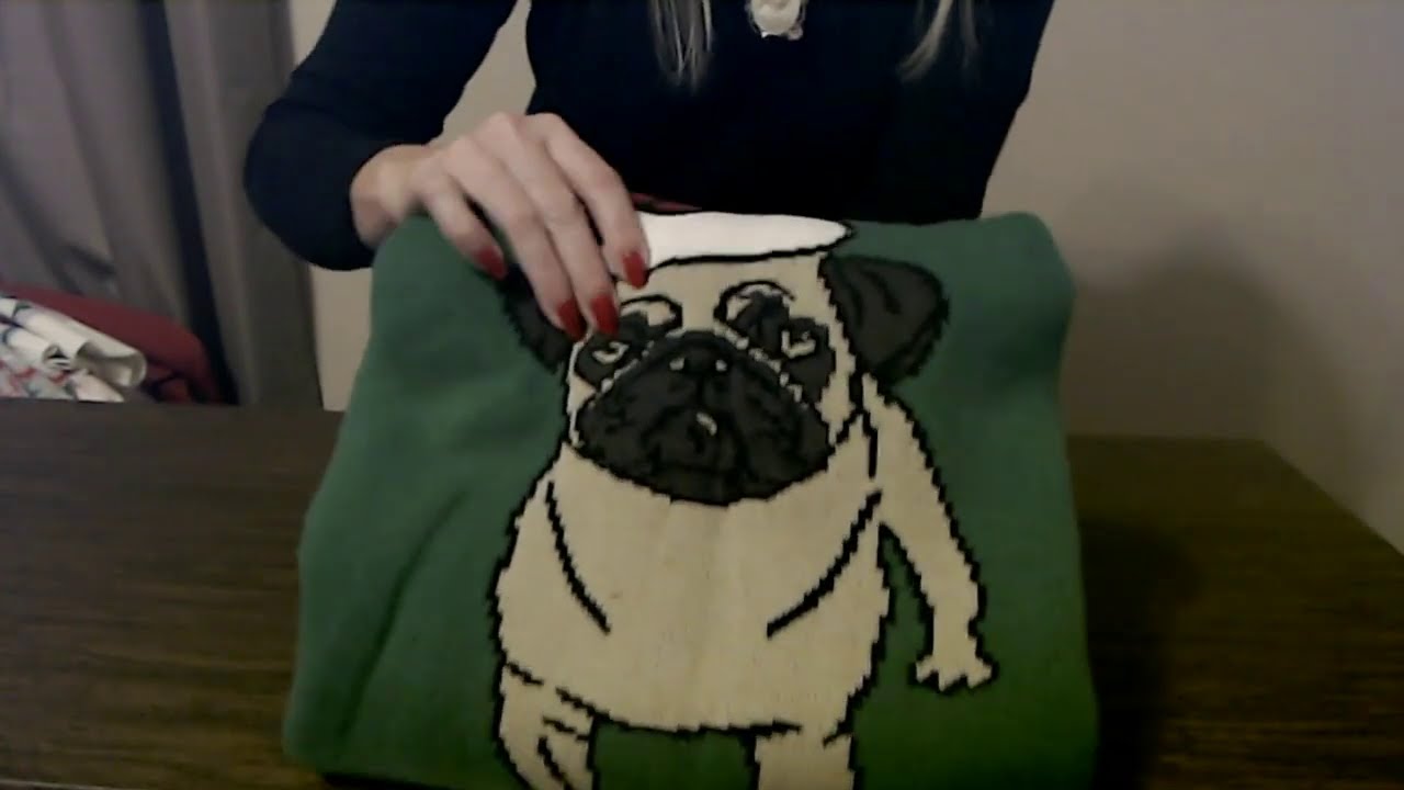 ASMR | Folding Christmas Sweaters (Whisper)
