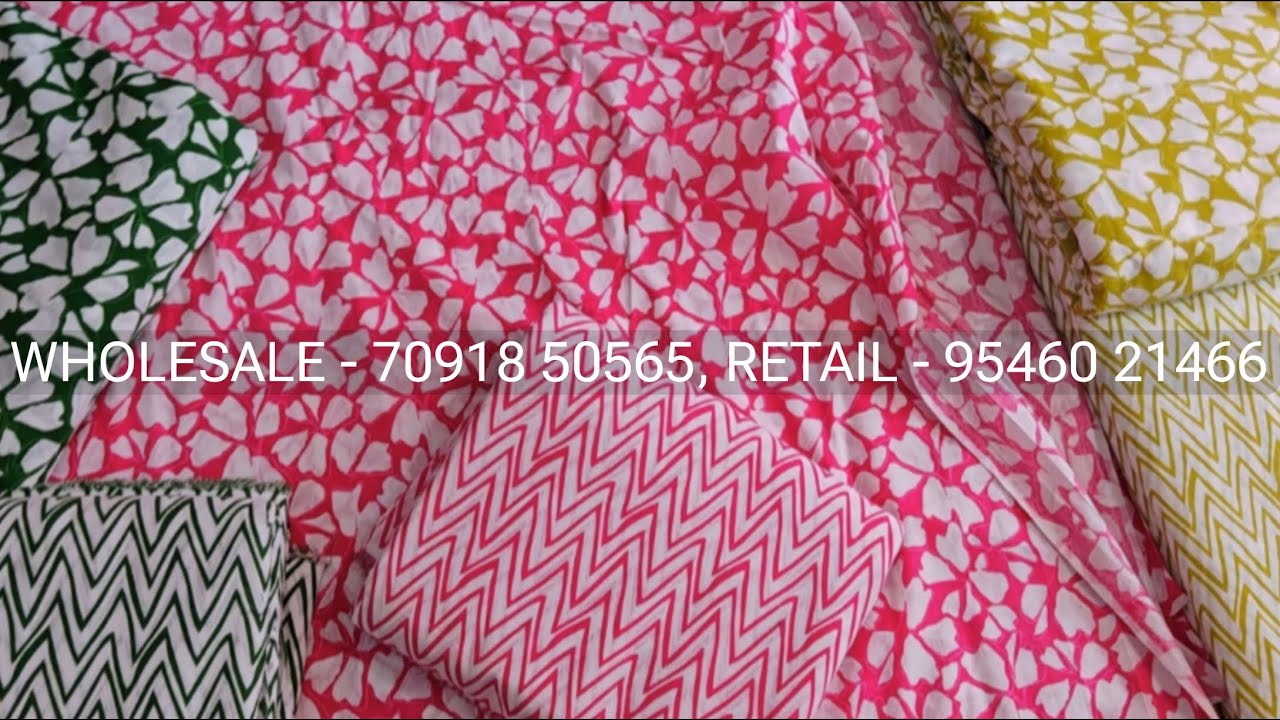 Cotton Printed Fabric With Matching Print in Width - 44' Inches | Latest & Beautiful Floral Prints