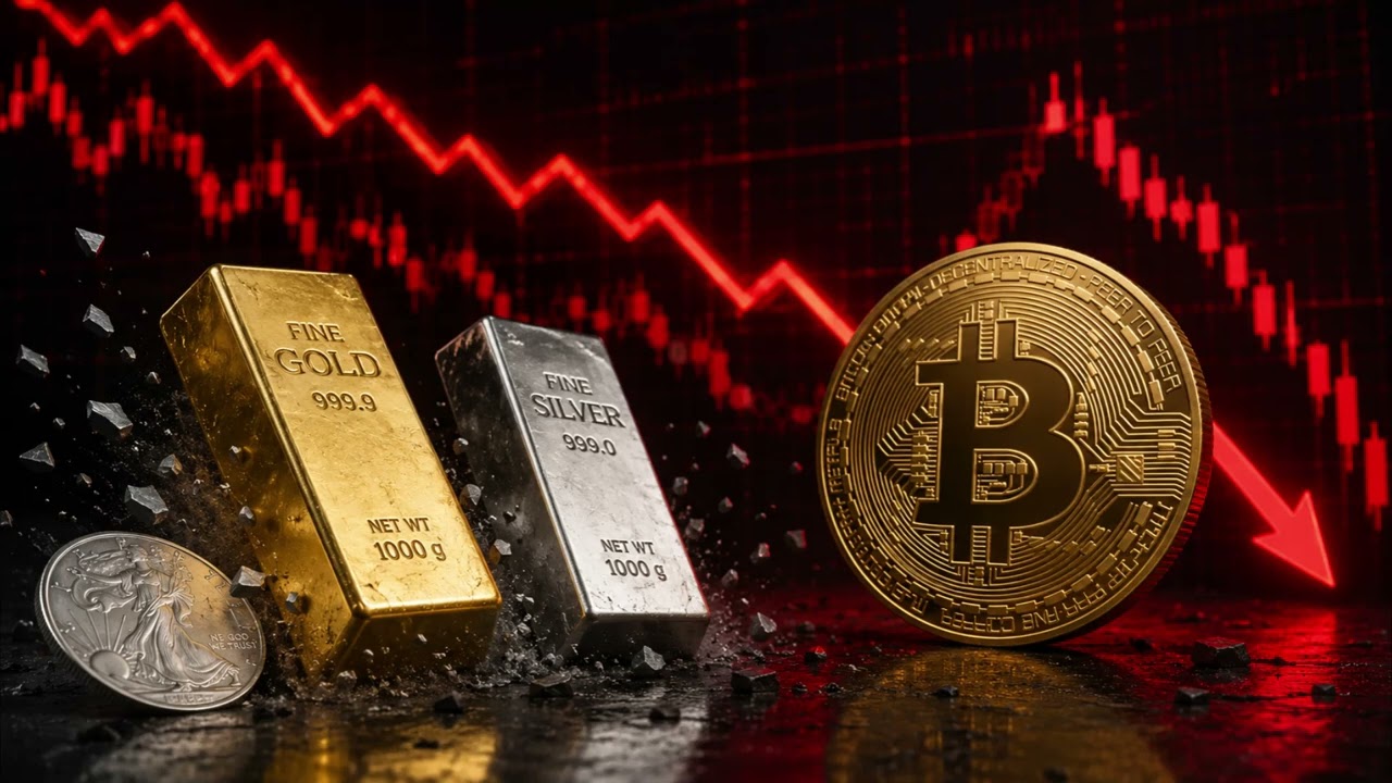 Gold and Silver Tumble as Bitcoin Slides Toward Bear Market Territory
