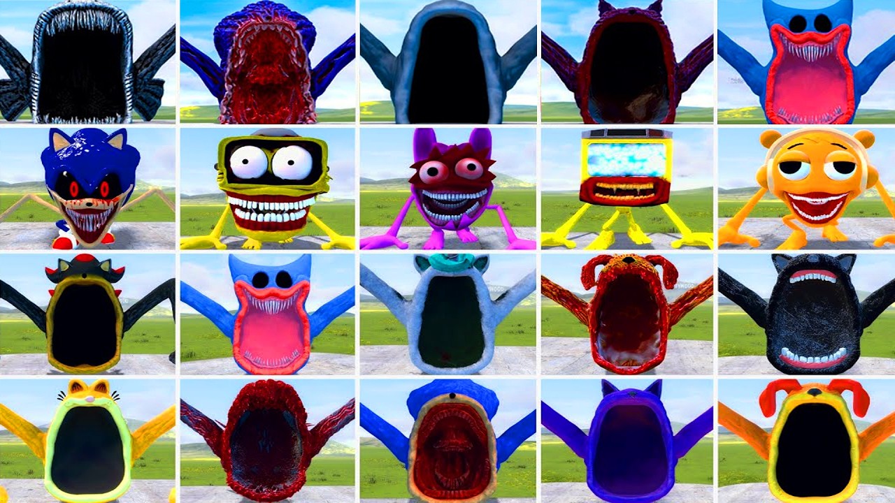 I PLAYED DEATHMATCH GAME WITH ALL SHIN SONIC TAPES FAMILY AND SEA EATER FAMILY in Garry's Mod!