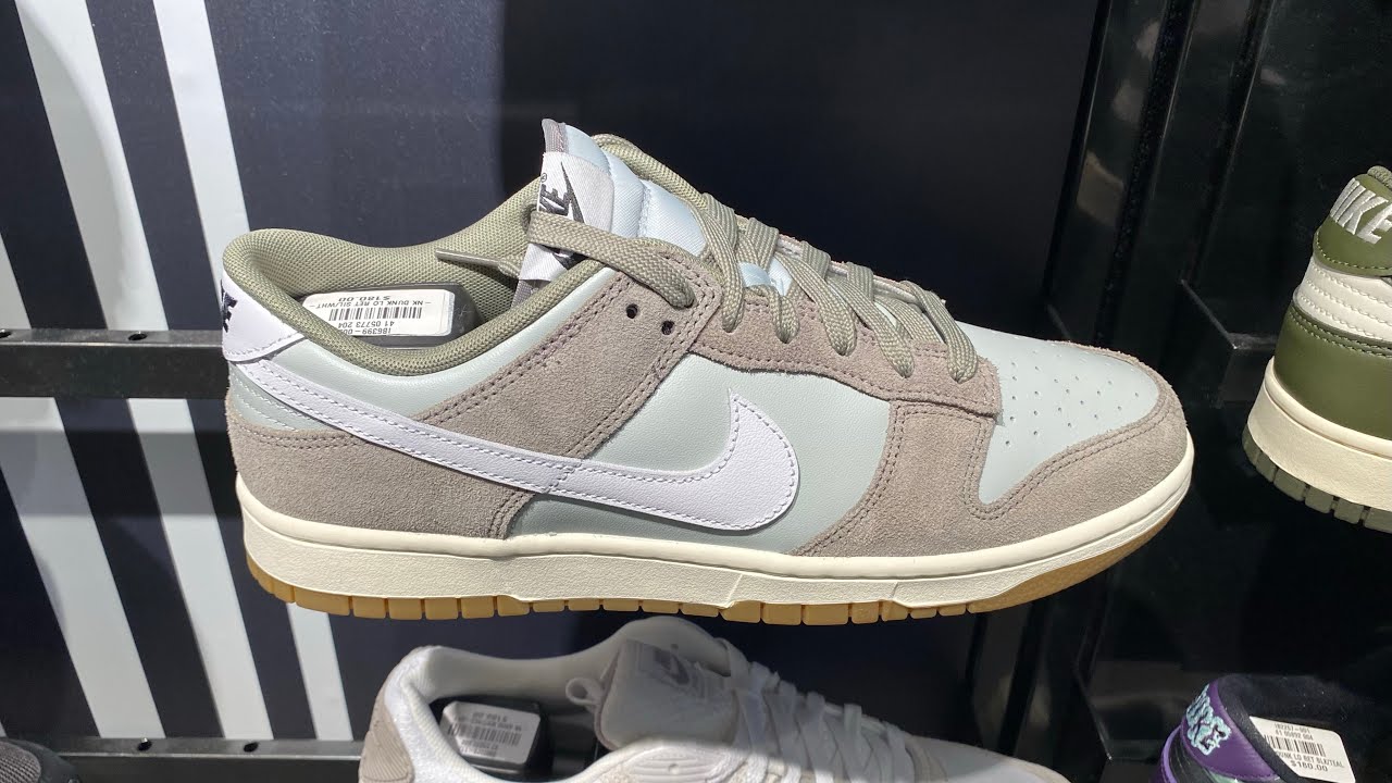 Nike Dunk Low SE (Light Silver/ Light Army/ Sail/ White) - Style Code: IB6399-002
