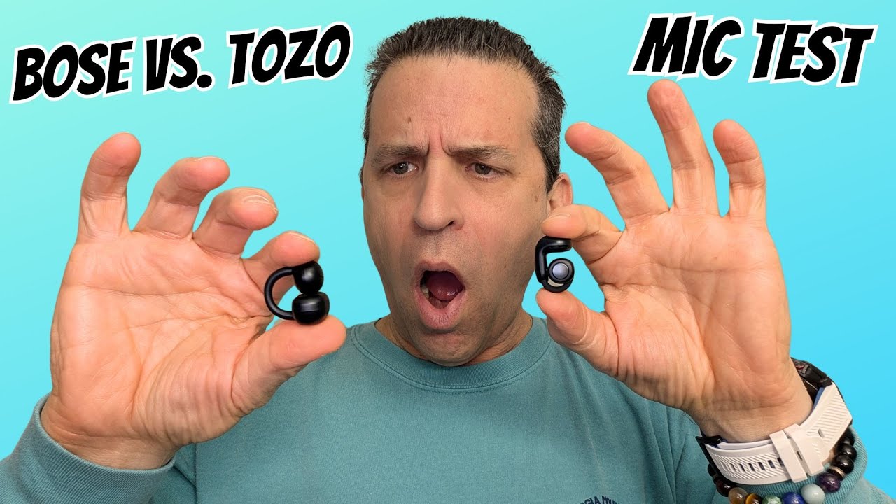 Тест микрофона для вызова: наушники Bose Ultra Open и Tozo Open EarRing
