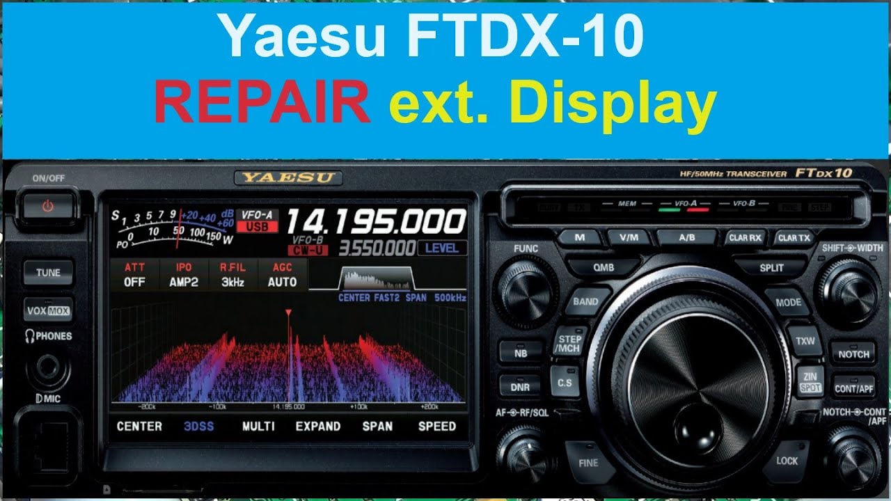 #280 Yaesu FTDX-10 с исправленными проблемами порта внешнего дисплея.