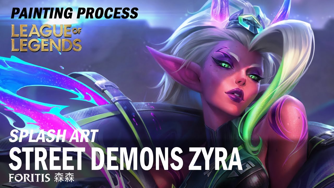 Street Demons Zyra - League of Legends Splash Art Video Process