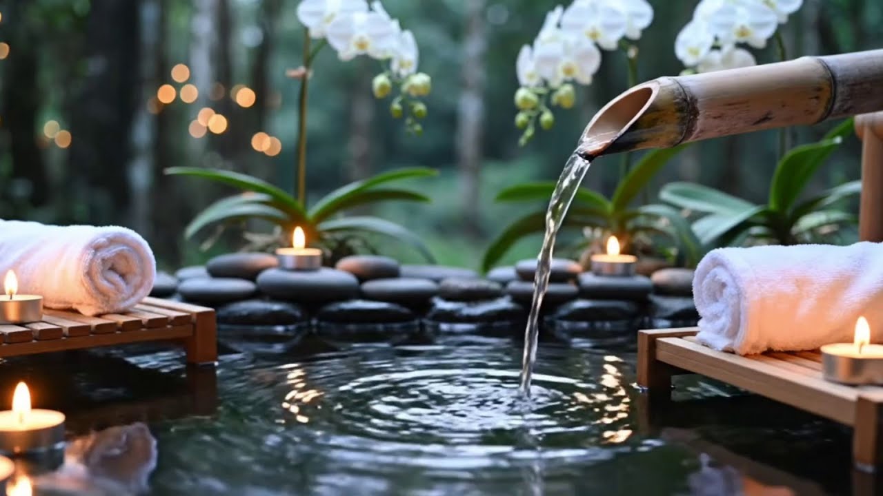 Healing Piano with Water Flow 🌿 Relaxing Music for Stress Relief, Anxiety and Calm Mind