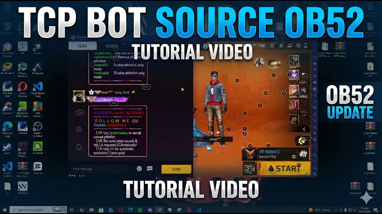 How To Make TCP BOT OB52 Update | All Functions Working 100% | Safe And Secure