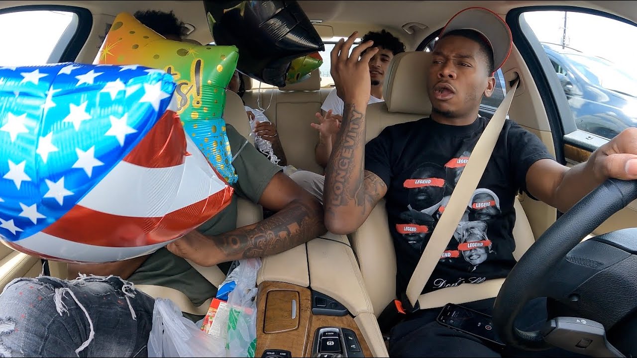 I BOUGHT A LOT OF BALLOONS 🎈 AND GOT INTO THE CAR  WITH THEM * the gang was mad*