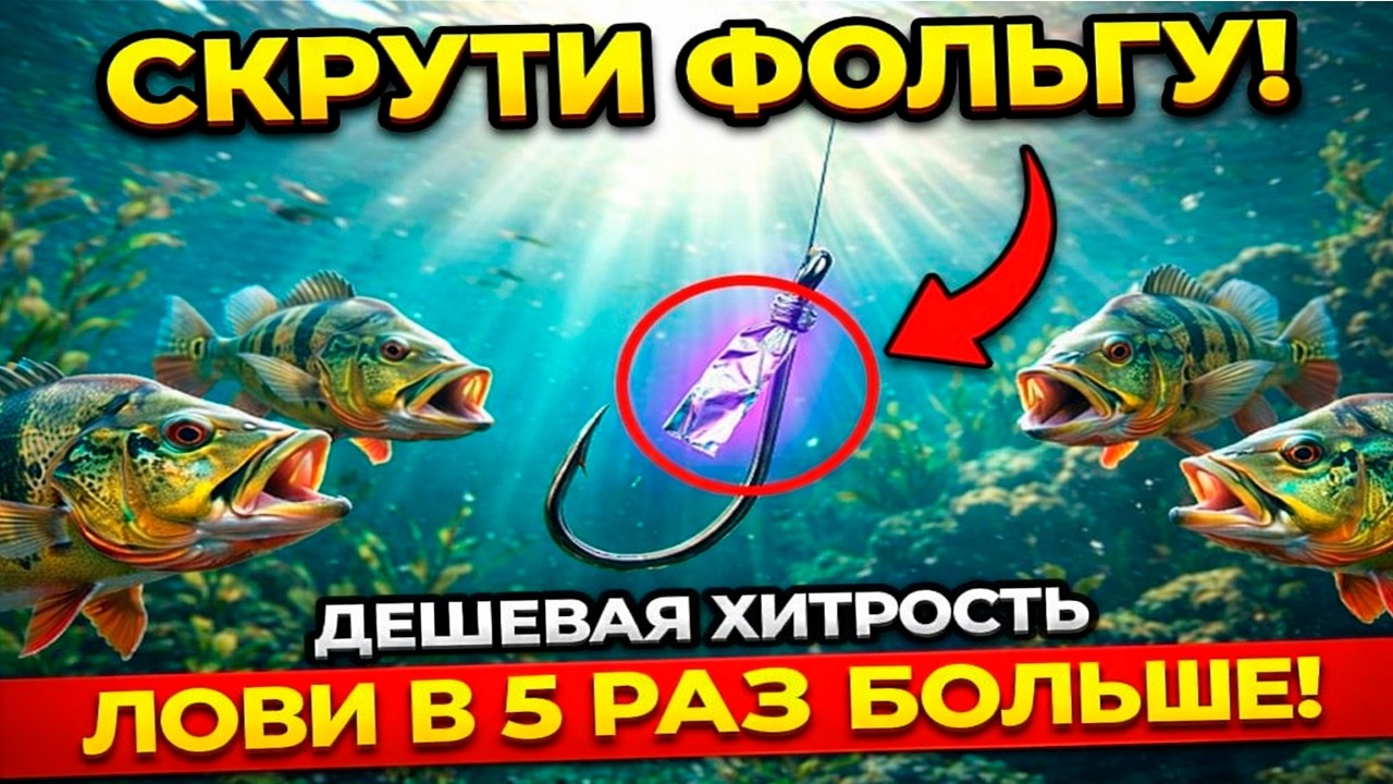 «Обмотай Крючок Алюминиевой Фольгой — Трюк за 10 Центов, Который Увеличит Ловлю В Пять Раз»