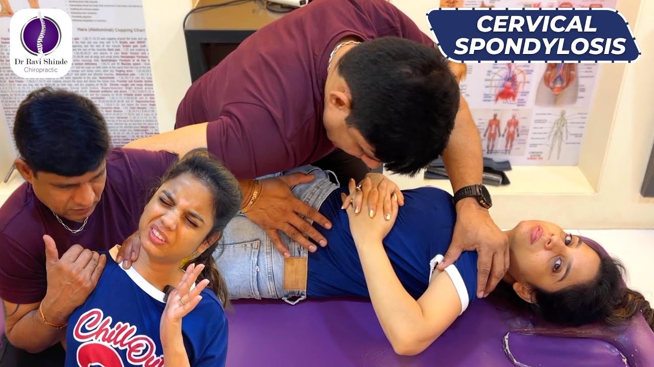 TWISTED her NECK PAIN CERVICAL SPONDYLOSIS with CHIROPRACTIC treatment Dr Ravi Shinde #mumbai #thane
