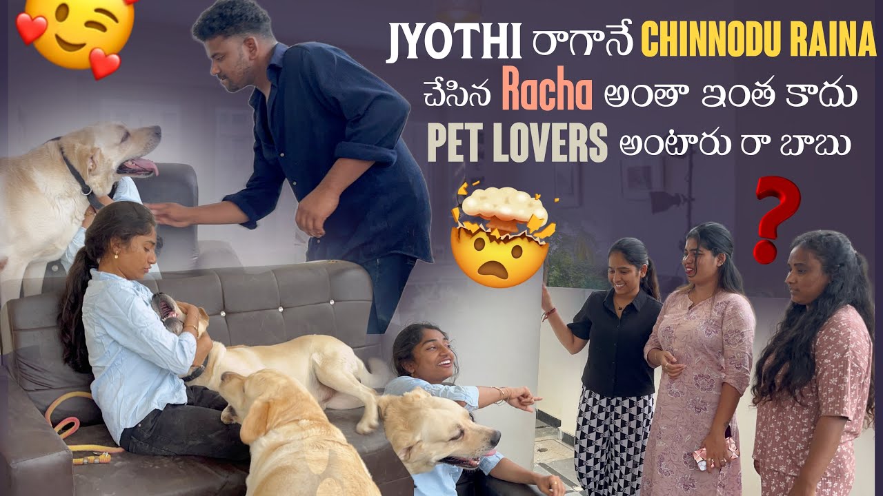 Jyothi రాగానేChinnodu Raina చేసినRacha అంతా ఇంత కాదుPet Loversఅంటారు రా బాబు@Rishi_ Stylish_official