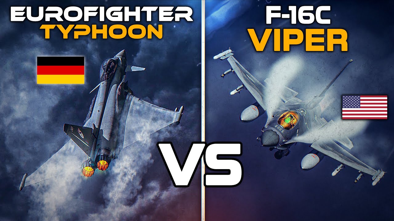 Eurofighter Typhoon EF2000 Vs F-16C Viper | Digital Combat Simulator | DCS |