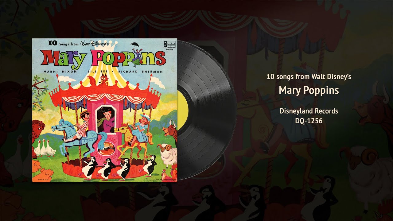 Walt Disney's 10 songs from Mary Poppins (DQ-1256) | Vintage Disney Vinyl Restored