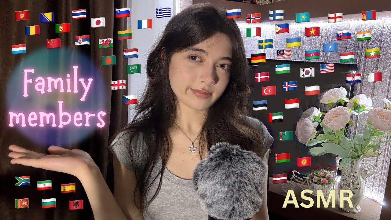 🫶 Family Words in 60 Languages | 2 hours Whispered ASMR 🌍