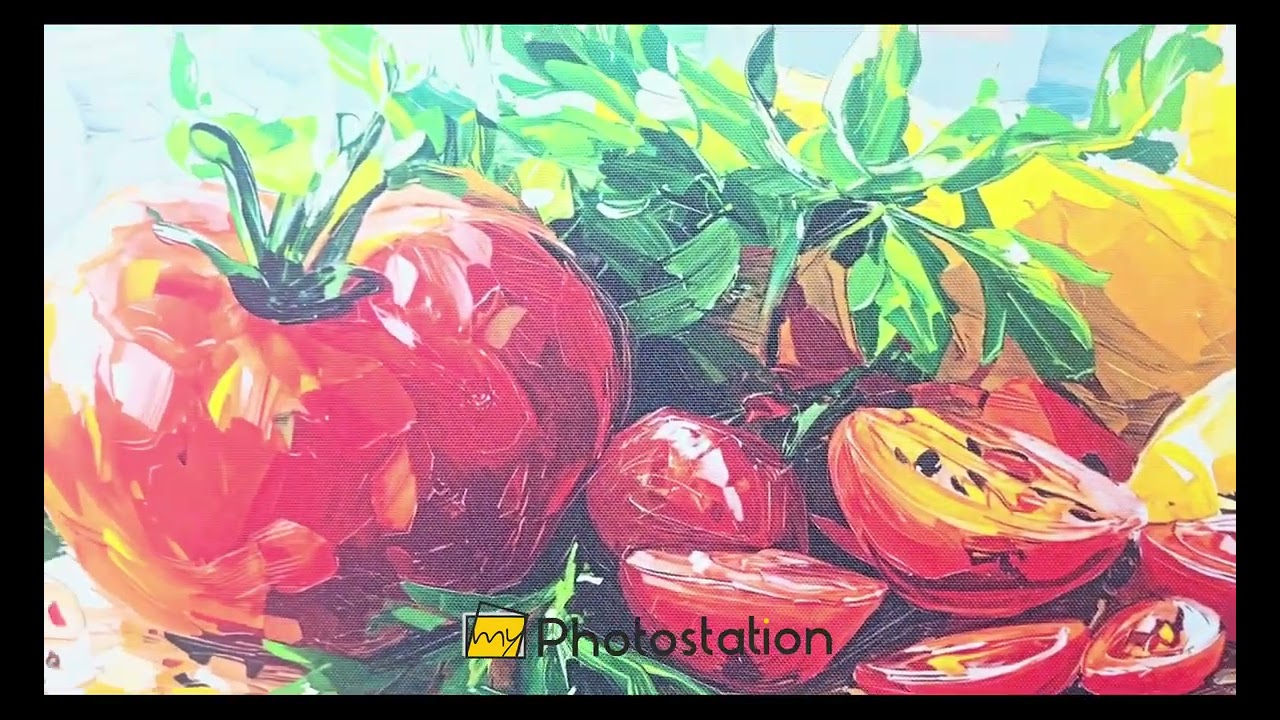 Heirloom Harvest &ndash; Tomato & Olive Oil Kitchen Canvas Prints