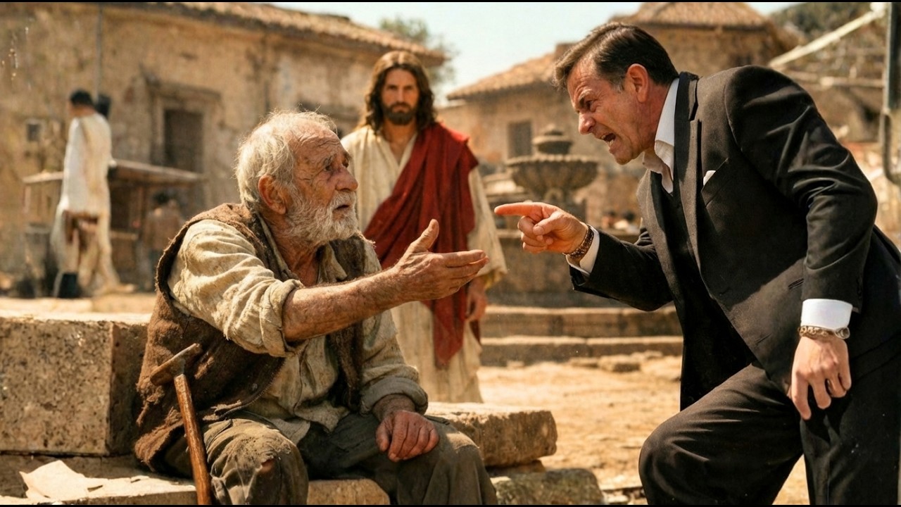 “VETE A PEDIR A OTRO LADO”, LE DIJERON AL ANCIANO HAMBRIENTO… JESÚS LO VIO TODO