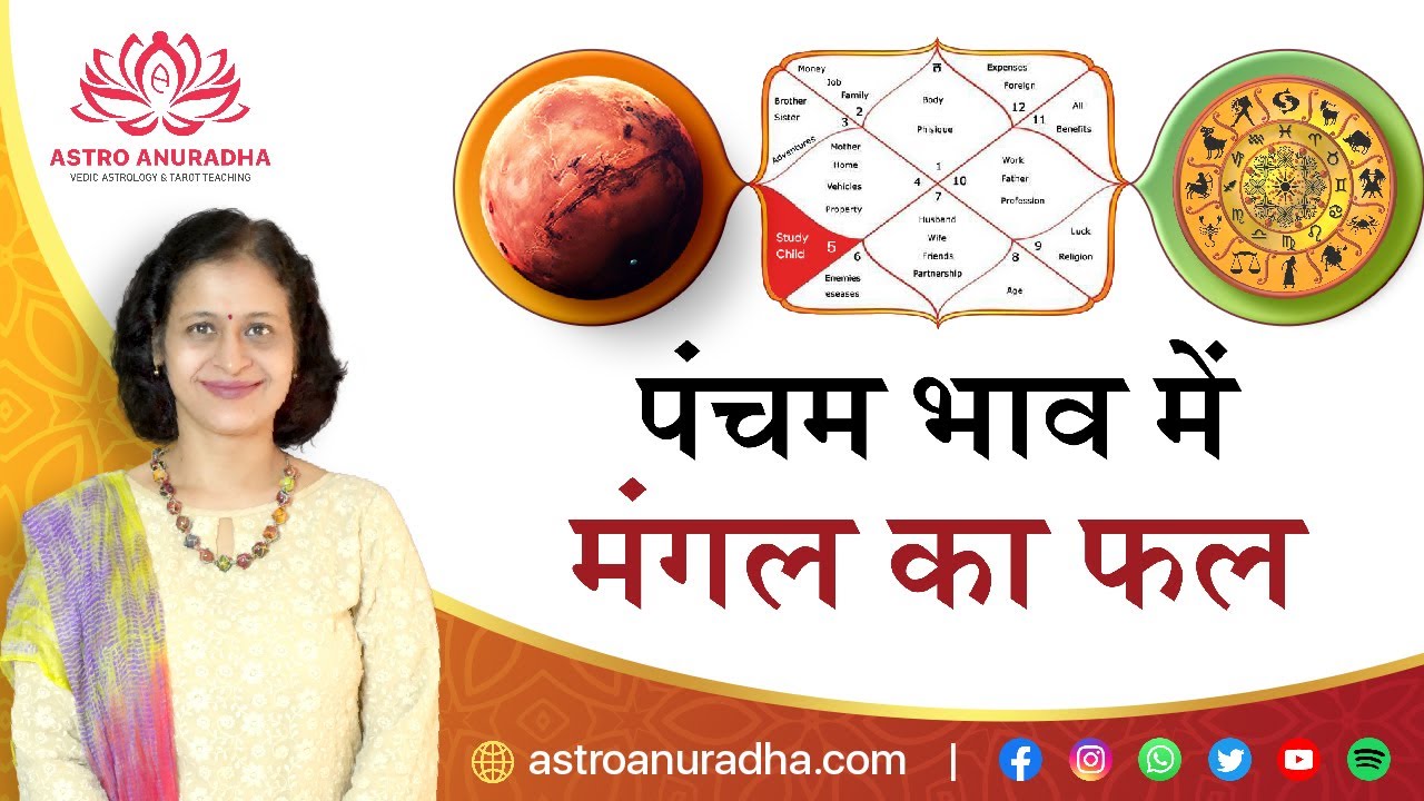 पंचम भाव में मंगल का फल | Mars in 5th House Hindi | Mangal 5th house mein |