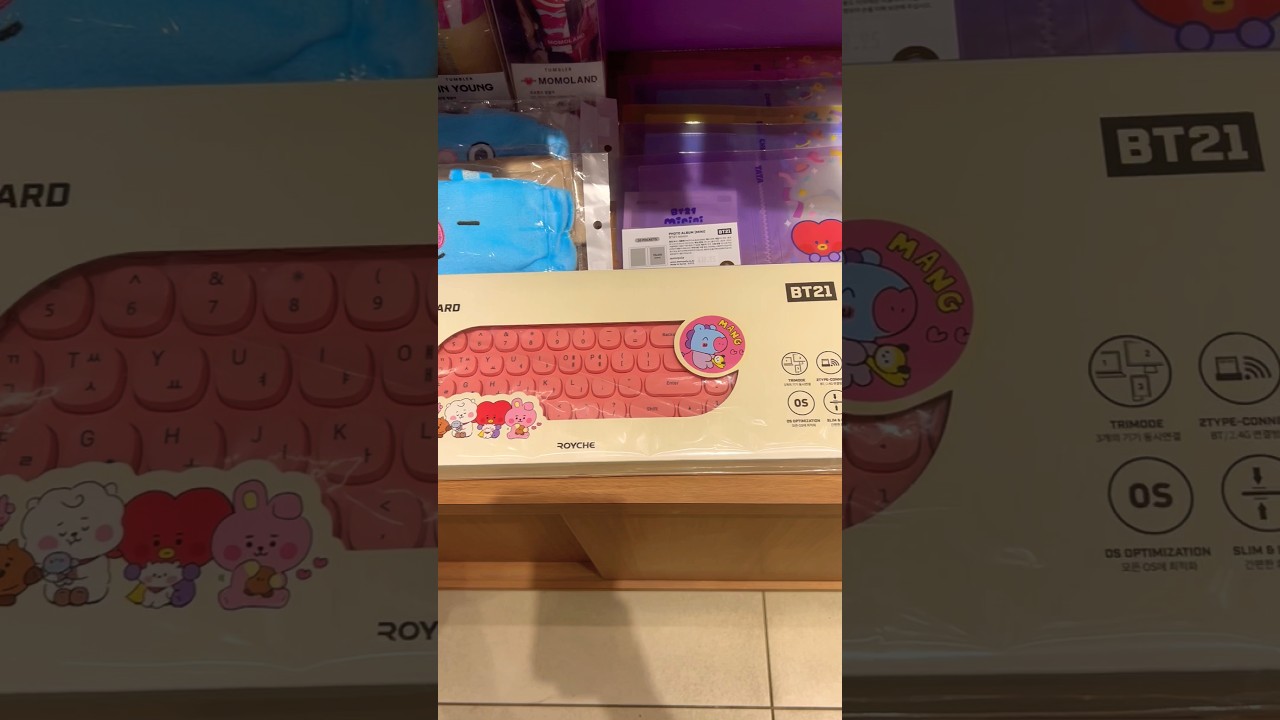 BTS BT21 Mang Computer Keyboard | K-POP Friends Store | Ala Moana Mall, Honolulu, Oahu, Hawaii, USA