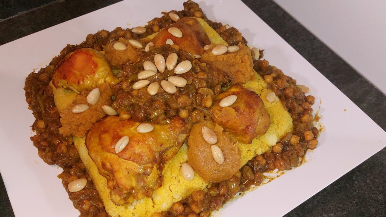 التفاية (بالبصلة والزبيب ولحمص)بطريقة مبسطة علي حقها وطريقها متشبعوش منها