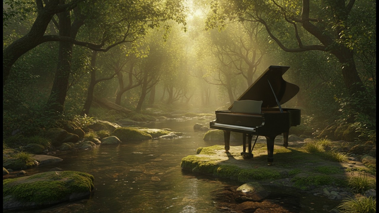 Relaxing Forest Stream Piano: 2 Hours of Healing Nature Sounds