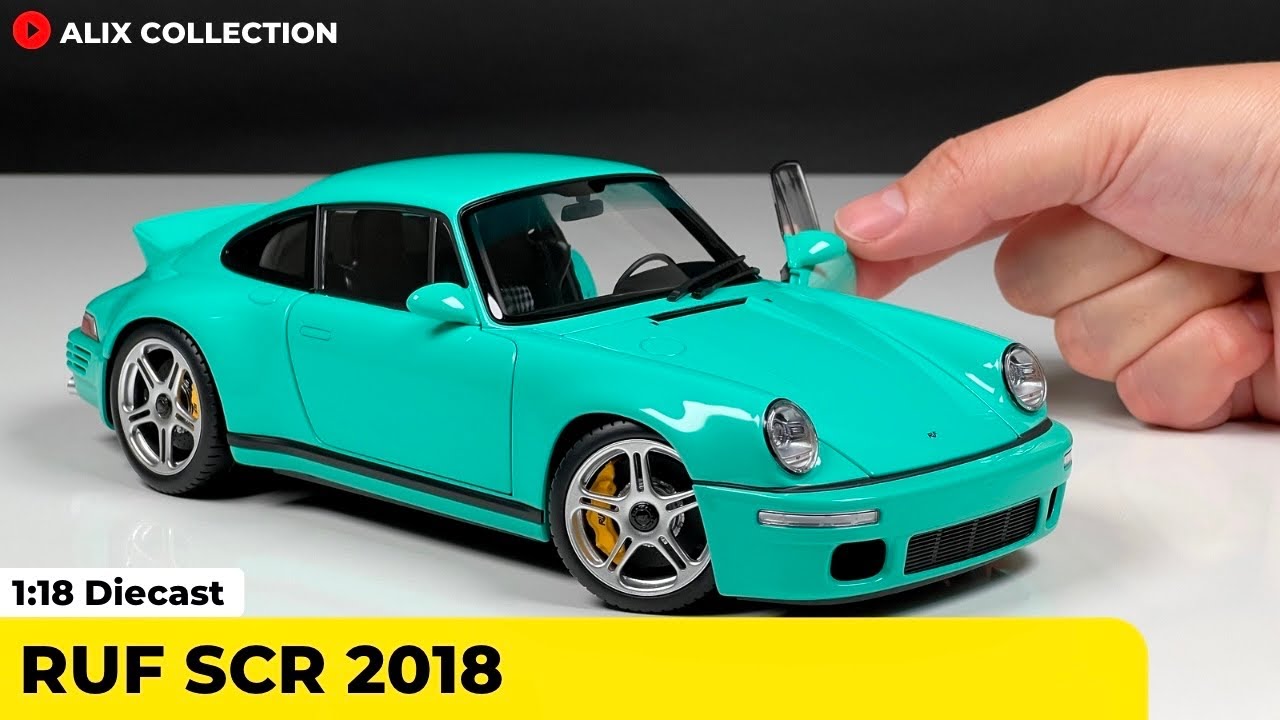 Unboxing of RUF SCR 2018 (Mint Green) 1:18 Diecast Model Car by Almost Real (4K)