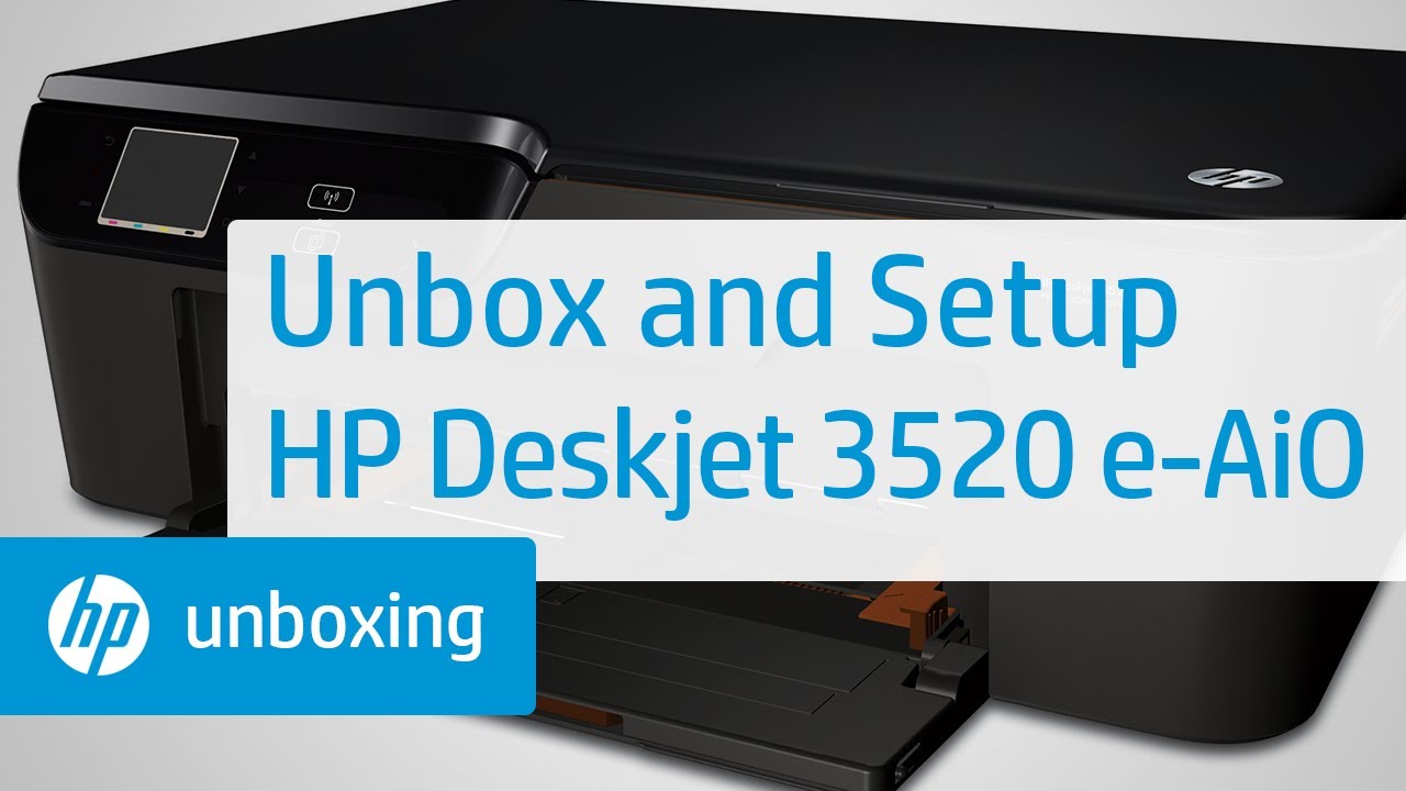 Unboxing and Setting Up the HP Deskjet 3520 e-All-in-One Printer | HP