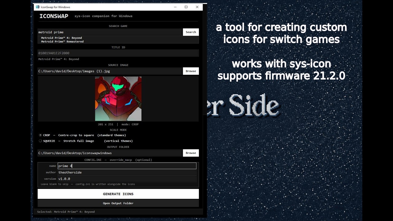 IconSwap для Windows позволяет создавать пользовательские значки для игр на Switch с помощью sys-...