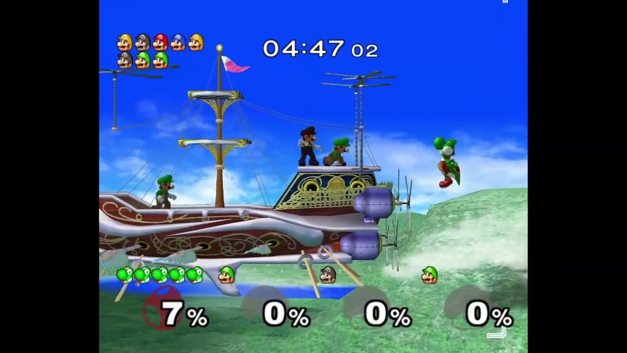 Super Smash Bros Melee - Classic Mode w/Yoshi (Very Hard)
