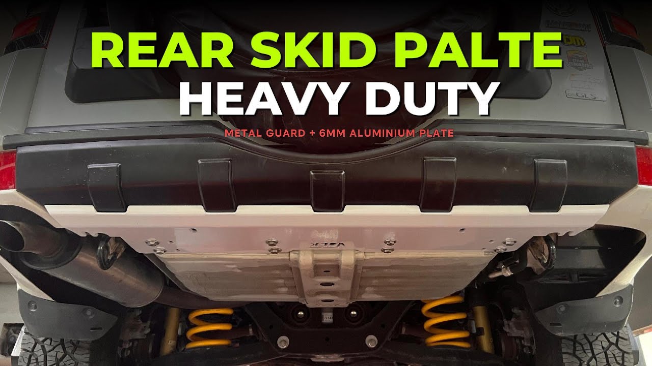 Pajero Heavy Duty Rear Skid Plate Installation #pajero #skidplate #installation #customized