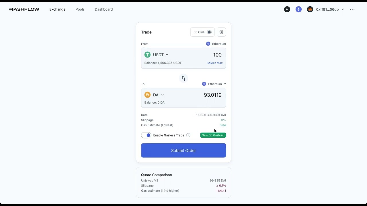 Introducing Gasless Trading on&nbsp;Hashflow