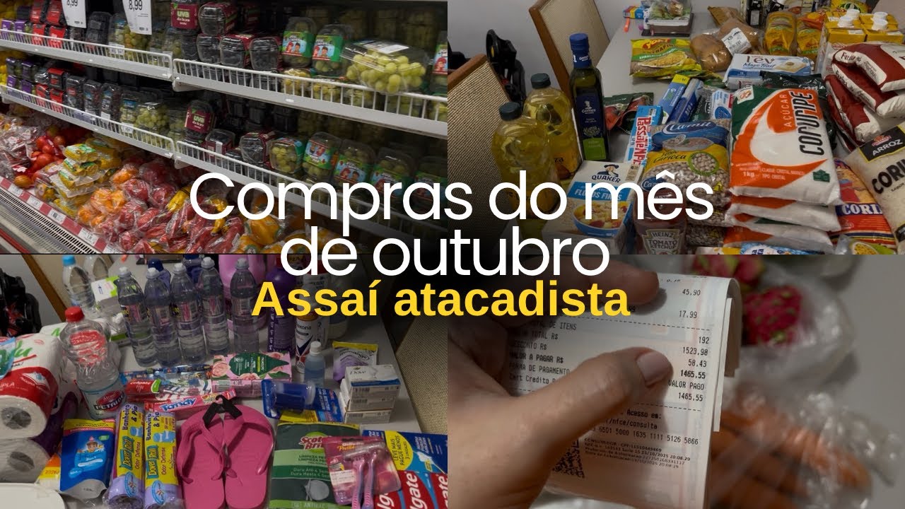 Compras do mês no Assaí atacadista & valores.  #comprasdomês #assaiatacadista #vlogcomigo  