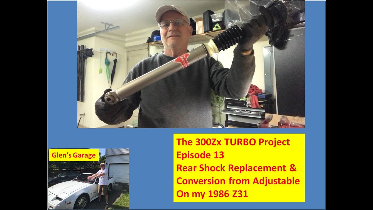 The 300ZX Turbo Project  *Ep 13*  Rear Shock Replacement & Conversion from Adjustable on my 86 Z31