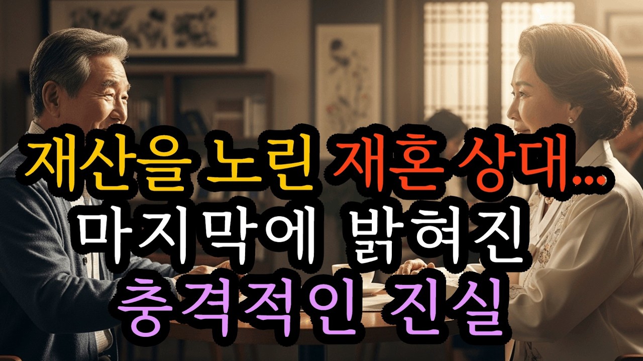 재산을 노린 재혼 상대… 마지막에 밝혀진 충격적인 진실ㅣ노후사연ㅣ감동사연ㅣ시니어ㅣ실화사연 ㅣ오디오북