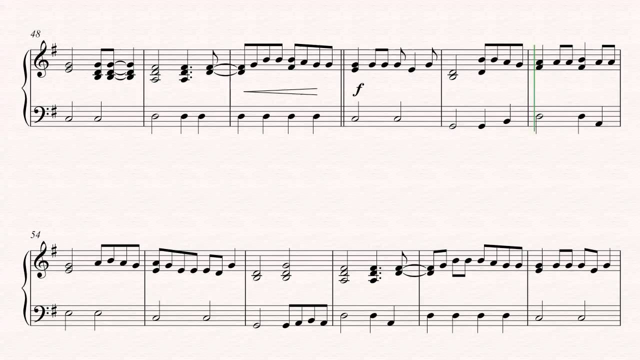 Piano - Let Her Go - Passenger Sheet Music, Chords, & Vocals