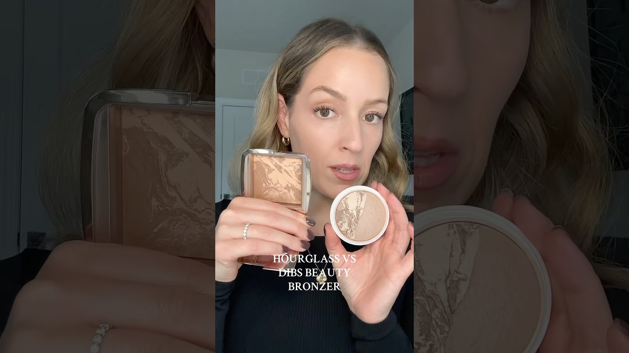 ⁠​⁠@hourglasscosmetics vs ​⁠​⁠@dibsbeauty bronzer✨ #bronzer #makeup