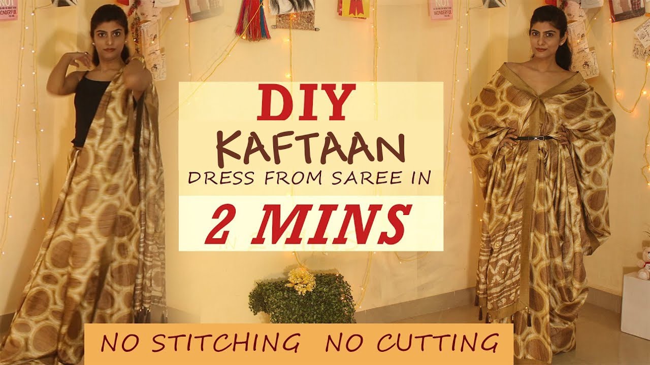 Turn your boring saree into trendy KAFTAN Dress| Aditi Sharma