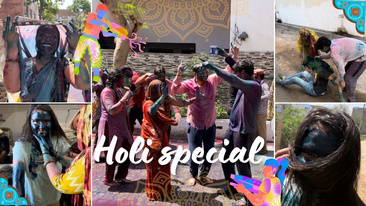 Holi Celebration with family 2024 | Holi special | the Brijwasi hardeep | #vlog #vrindavanholi #holi