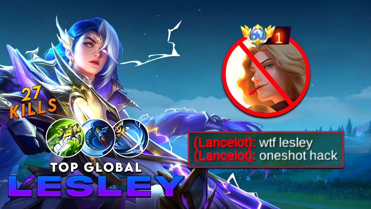 GLOBAL LANCELOT CAN'T REACT IN THIS LESLEY ONESHOT BUILD | TOP GLOBAL LESLEY BEST BUILD 2023