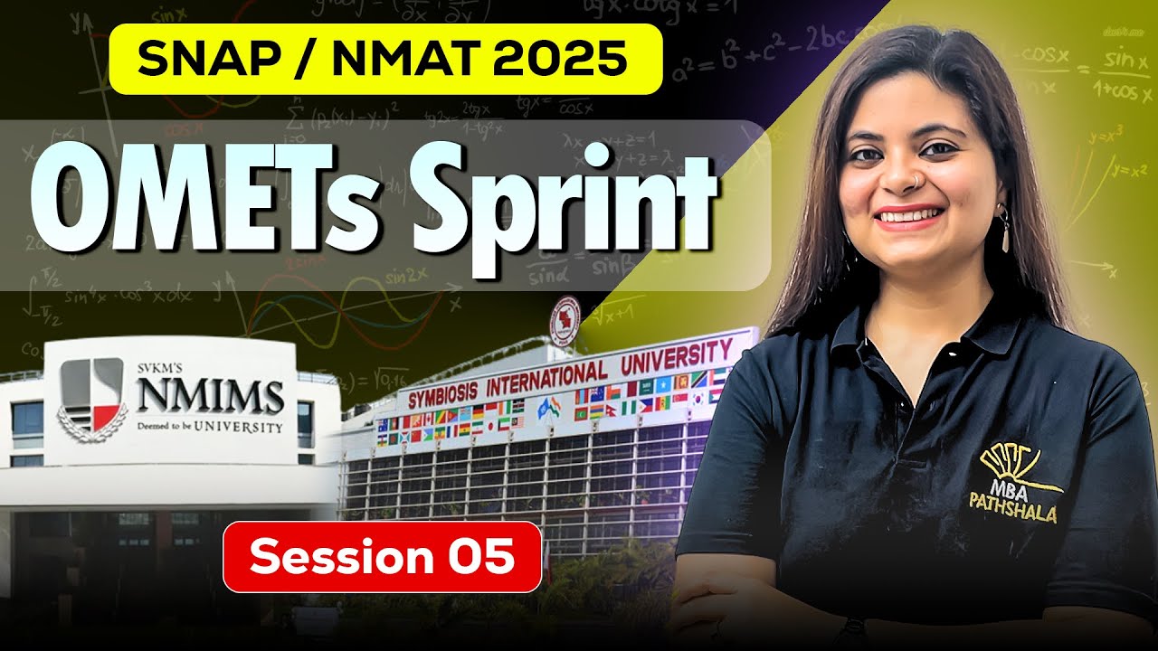 SNAP / NMAT 2025 | OMETs Sprint Session 05 | General English | Karishma Vanvani | MBA Pathshala