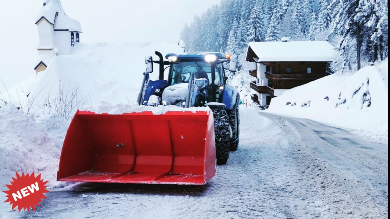 ❄Schneeräumung❄mit Frontlader!!! Platz machen für #Neuschnee!🌨Stoll #Winter #Tirol 🗻