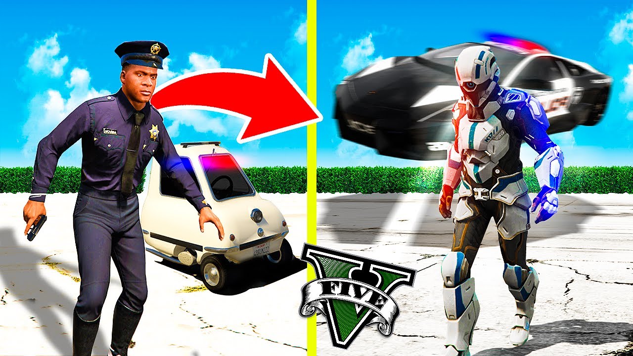 PASO del PEOR POLICÍA al MAS FUERTE en GTA 5!