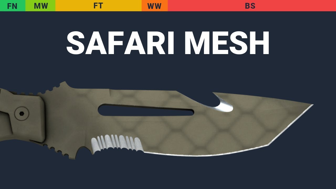 Survival Knife Safari Mesh - Skin Float And Wear Preview