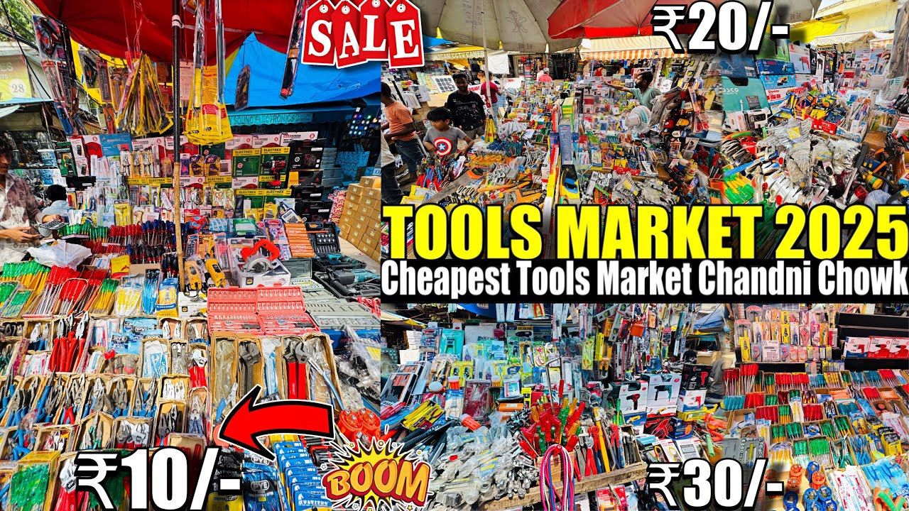 Tools Market Chandni Chowk सिर्फ़ 10₹🤯 | Lajpat Tai Tools Market | Cheapest hardware tools Market