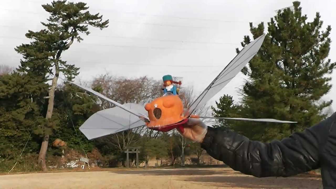 フラップター 曲技飛行　ロール：飛行2　Flaptter19-5 of  Castle in the sky Acrobatic Flight Roll