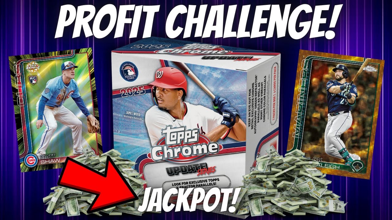 🚨WE HIT A MASSIVE CARD🚨 2025 TOPPS CHROME UPDATE MEGA BOX PROFIT CHALLENGE! HUGE $300 ROOKIE PULL!