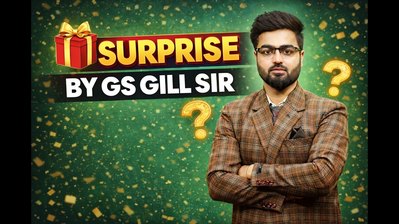 Big Surprise by GS Gill Sir| Perfect for All One Day Exams | Book Launch by GS GILL Sir
