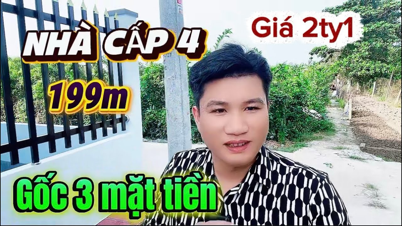 NHÀ CẤP 4 có tới 3 mặt tiền đường😅 rất là mát luôn nhé anh chị. 199m thổ cư CẦN GIUỘC-LA