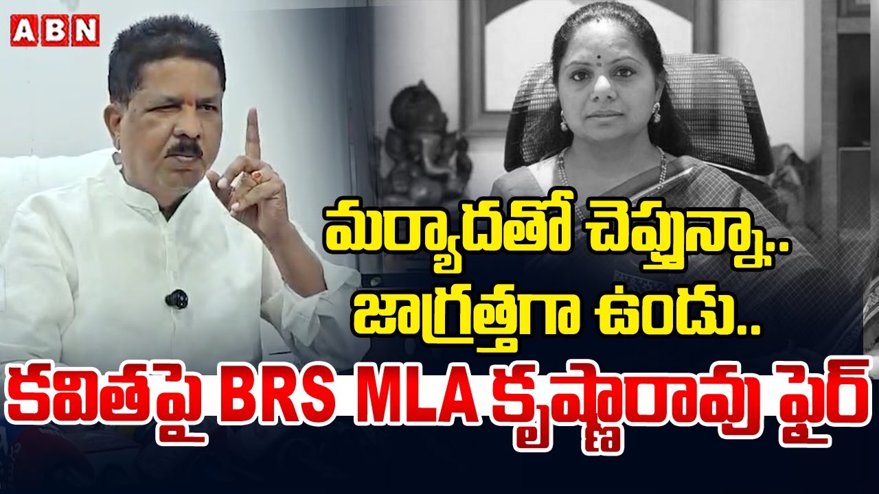 మర్యాదతో చెప్తున్నా.. జాగ్రత్తగా ఉండు.. | BRS MLA Madhavaram Krishna Rao Fires On MLC Kavitha | ABN