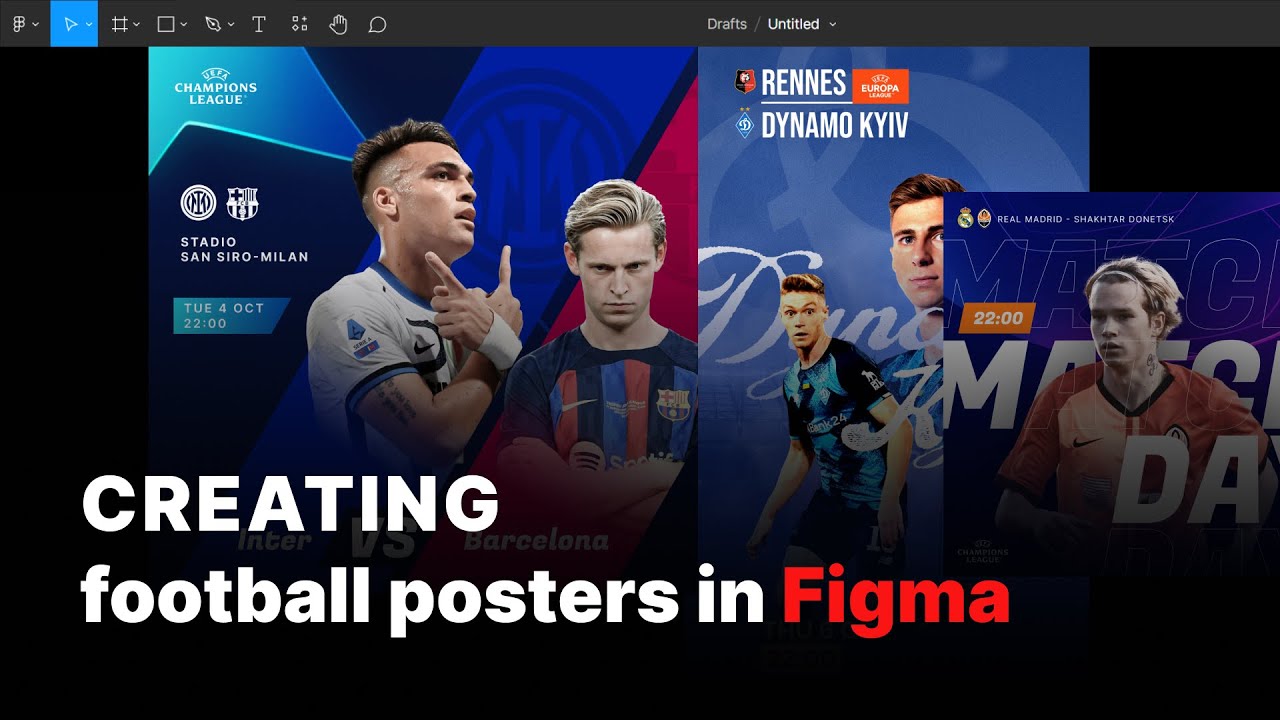 Creating football posters in Figma