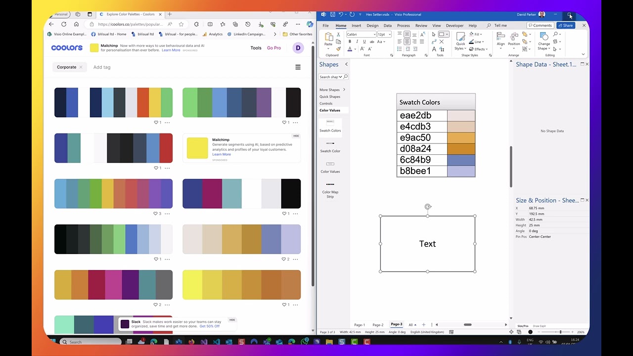Swatch Colors in Visio