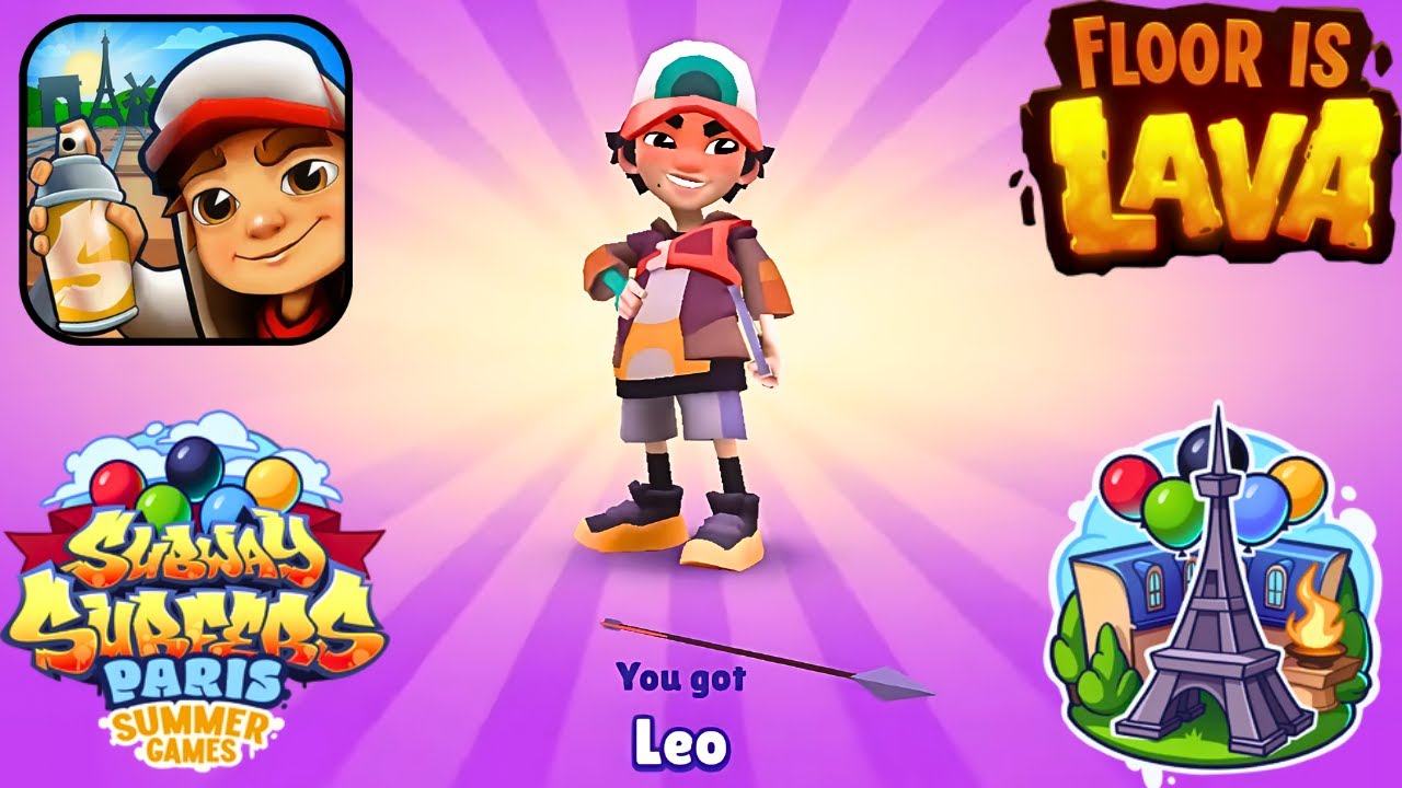 Subway Surfers Paris  - Gameplay Walkthrough, New Surfer Leo (iOS, Android) | No Floor Challenge